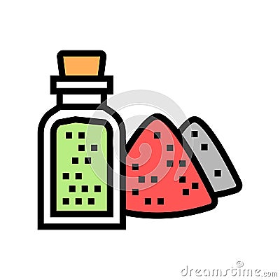 Pepper black, green and red heap color icon vector illustration Vector Illustration