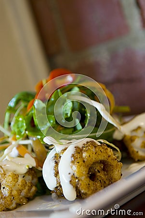 Pepper calamari. Stock Photo