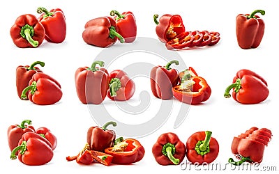 Pepper collage Stock Photo