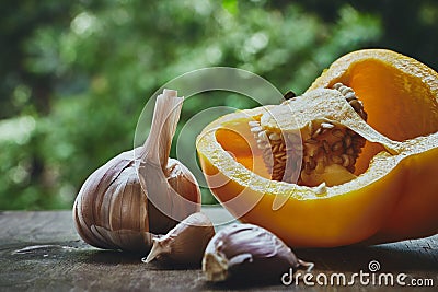 Pepper and garlic Stock Photo