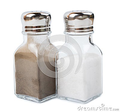 Pepper ground and salt Stock Photo