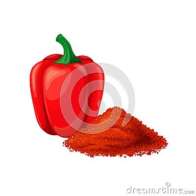 Pepper, paprika vector illustration. Vector Illustration