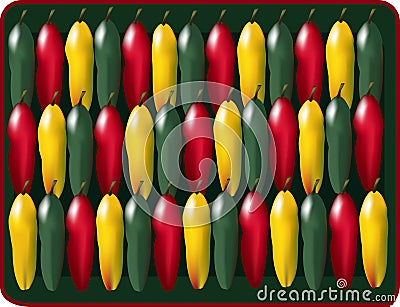 Pepper Platter Vector Illustration