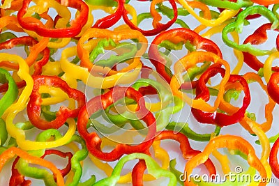 Pepper Slices Stock Photo
