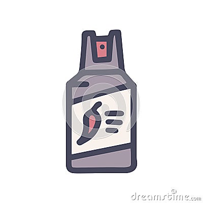 pepper spray color vector doodle simple icon Vector Illustration