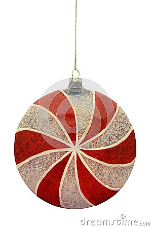 Peppermint Candy Christmas Ornament Stock Photo