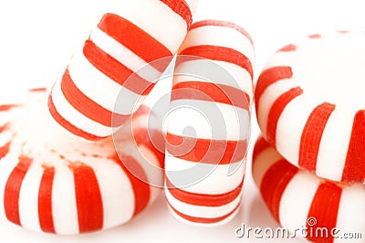 Peppermints on a white background Stock Photo
