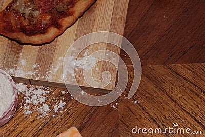 Pizza baking Stock Photo