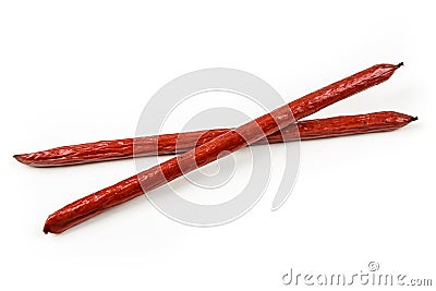 Pepperoni snack sticks Stock Photo