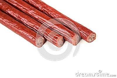 Pepperoni snack sticks Stock Photo