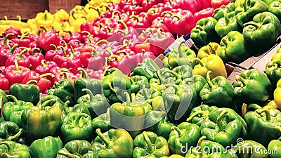 Peppers color vegetables fresh health Stock Photo