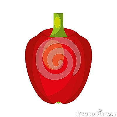 Peppers fresh vegetable icon Vector Illustration