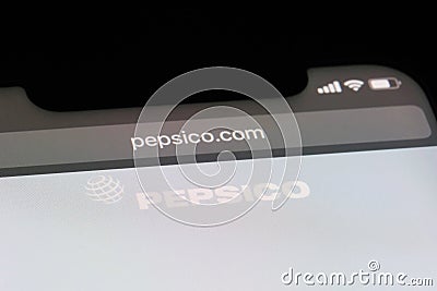 PepsiCo brand logo on official website Editorial Stock Photo