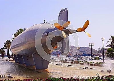 The Peral Submarine Stock Photo