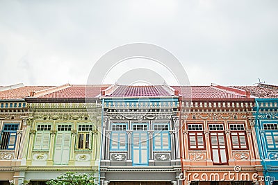 Peranakan house singapore heritage culture Stock Photo