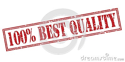 100 percent Best quality red stamp Stock Photo