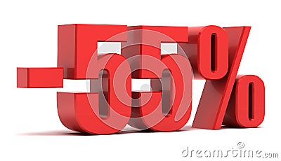 55 percent discount Stock Photo