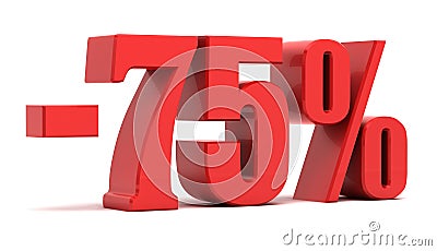 75 percent discount Stock Photo