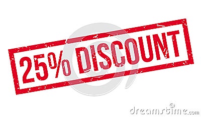 25 percent discount rubber stamp Stock Photo