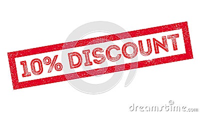 10 percent discount rubber stamp Stock Photo