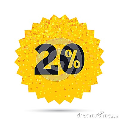 20 percent discount sign icon. Sale symbol. Vector Illustration