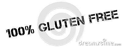 100 percent gluten free rubber stamp Stock Photo