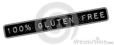 100 percent gluten free rubber stamp Stock Photo