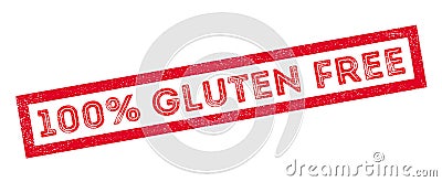 100 percent gluten free rubber stamp Stock Photo