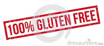 100 percent gluten free rubber stamp Stock Photo