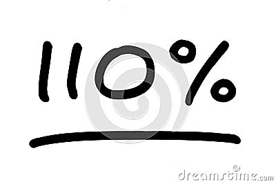 110 Percent Stock Photo