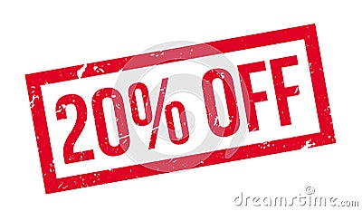 20 percent off rubber stamp Stock Photo