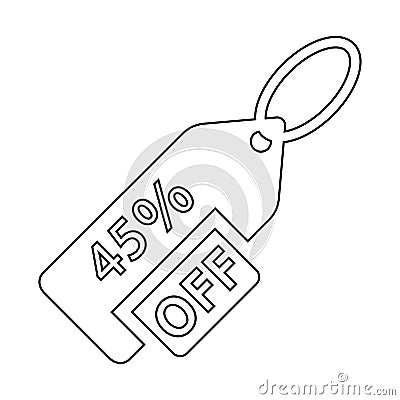 45 Percent offer. Discount forty five Percent Symbol Vector Illustration