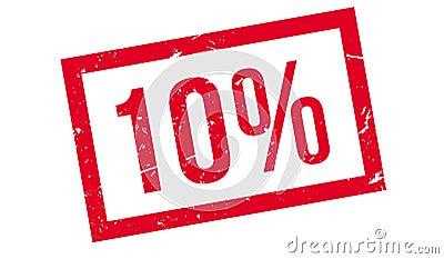 10 percent rubber stamp Stock Photo