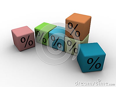 Percent symbols Cartoon Illustration