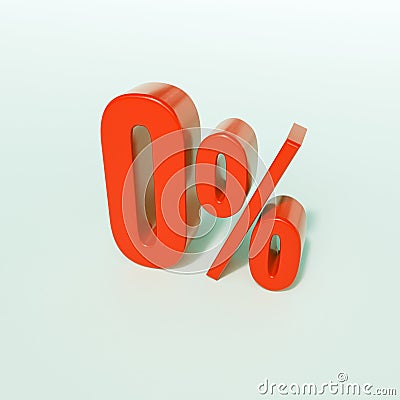 3d Percent Sign Stock Photo