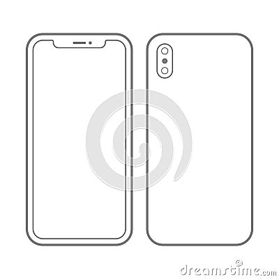 Smartphone doodle vector illustration for application and advertising Vector Illustration