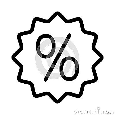 Percentage icon. Linear percentage icon. Sale percentage symbol. Shopping tags icon Vector Illustration