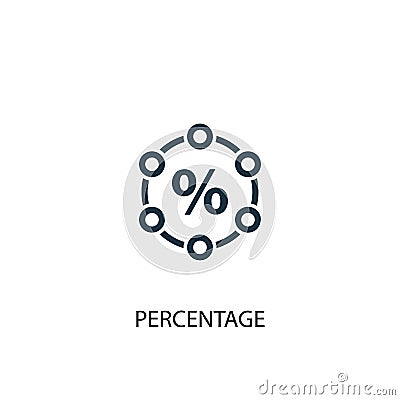 Percentage icon. Simple element Vector Illustration