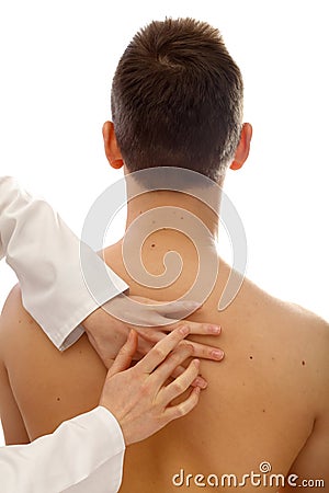 Physical examination of the thorax Stock Photo