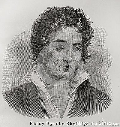 Percy Bysshe Shelley Editorial Stock Photo