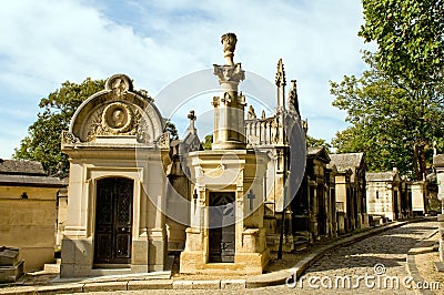 In the Pere-Lachaise cemetery Stock Photo