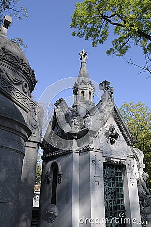 Pere Lachaise Cemetery, Cimetiere du Pere Lachaise, Paris, Europe Stock Photo