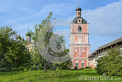 Pereslavl-Zalessky, Russia, September 2, 2018: Goritsky assumption monastery. View of the Church of the Epiphany with a bell tower Editorial Stock Photo