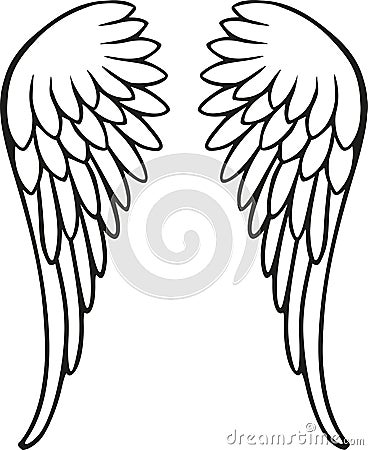 Perfect angel wings Vector Illustration