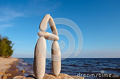Perfect balance of pebbles Stock Photo