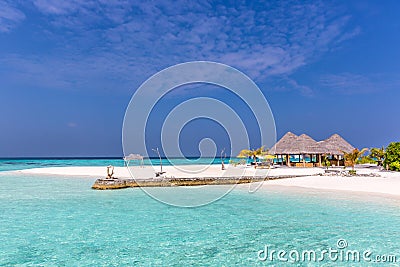 Perfect beach, amazing island in Indian Ocean Editorial Stock Photo