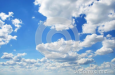 Perfect blue cloudy sky Stock Photo