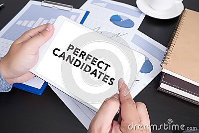 PERFECT CANDIDATES CONCEPT Stock Photo