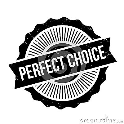 Perfect Choice rubber stamp Stock Photo
