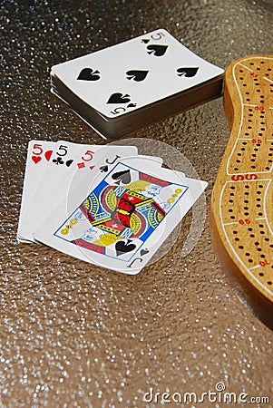 Perfect Cribbage Hand Stock Photo